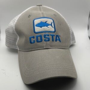 Costa Gray Cap with Blue Logo nwot